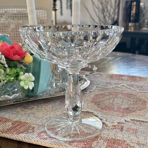 Crystal Coupe Glass - Clear Elegant Stemware